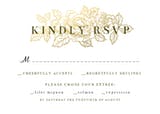 Gold Foil Roses - RSVP card